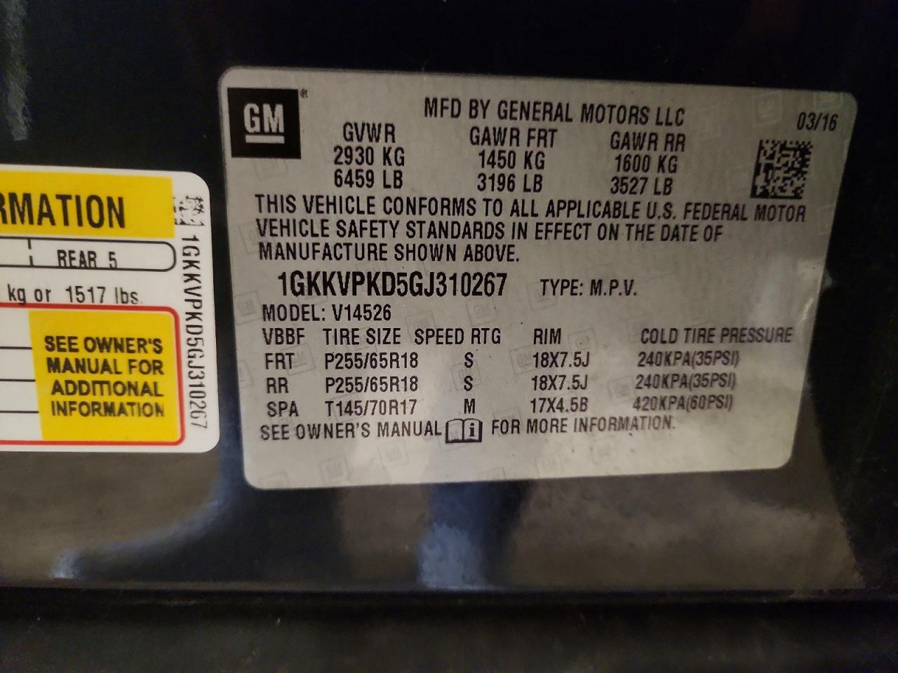 2016 GMC ACADIA SLE photo 25