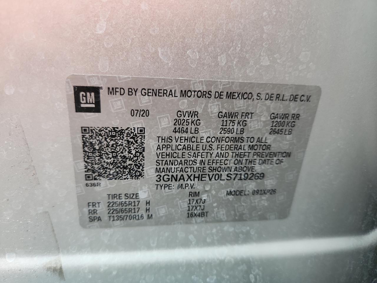 2020 CHEVROLET EQUINOX LS photo 25