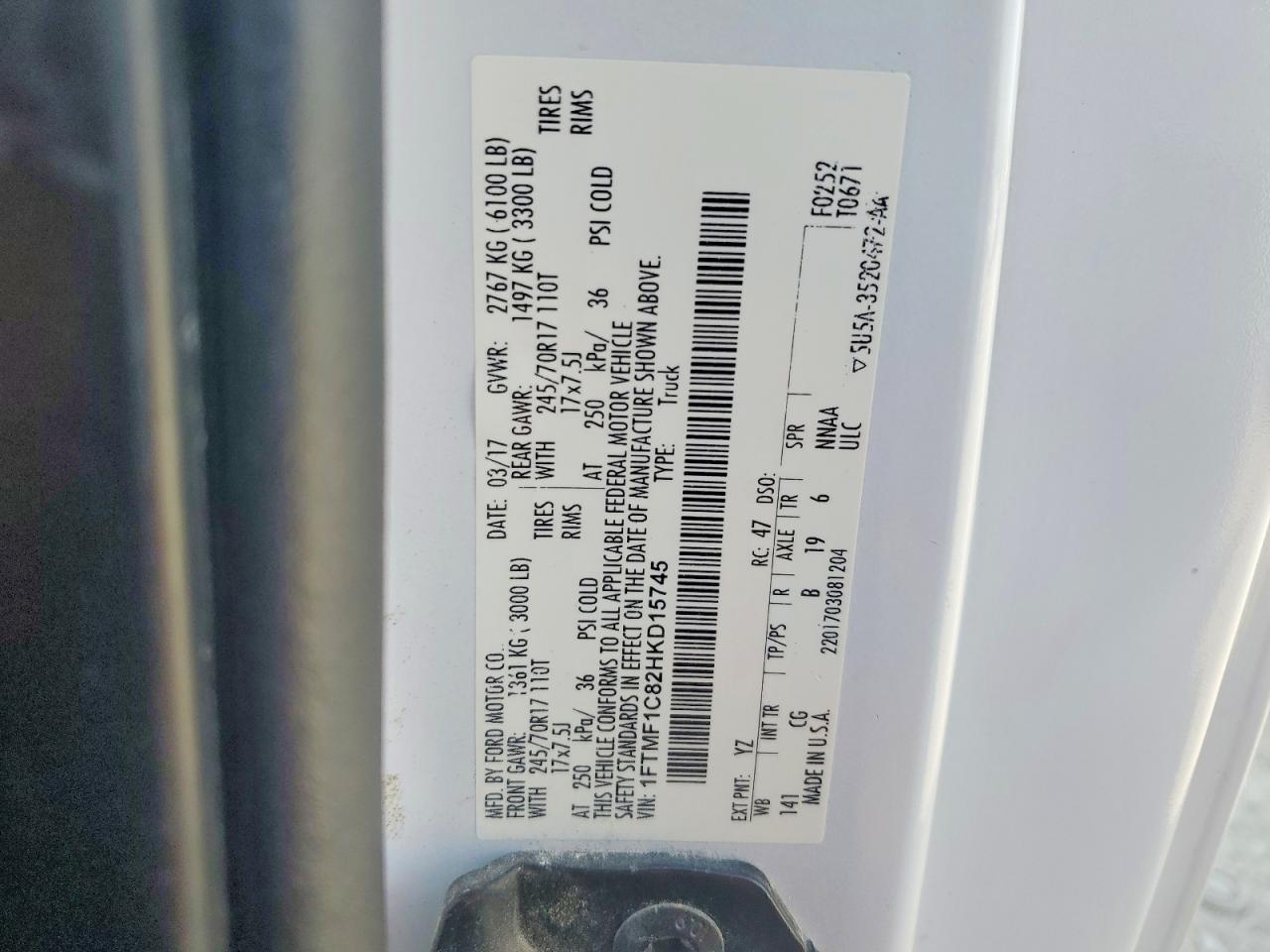 2017 FORD F150 photo 34