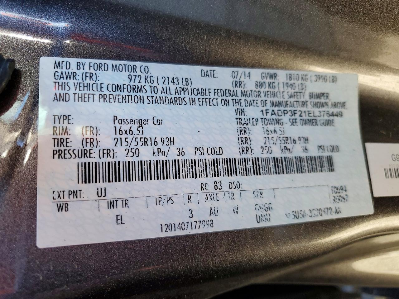 2014 FORD FOCUS SE photo 37