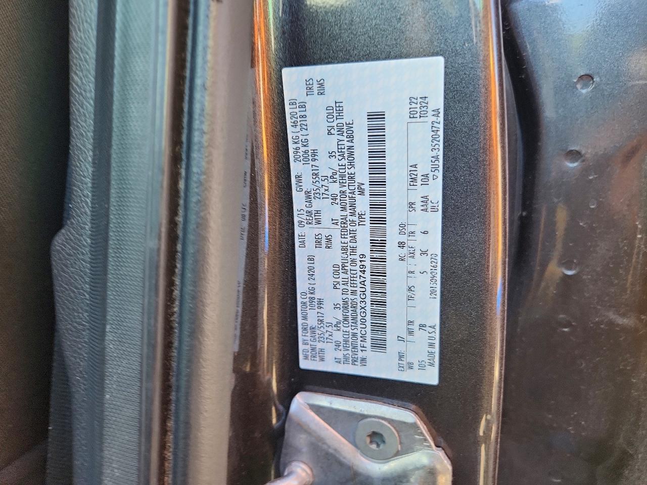 2016 FORD ESCAPE SE photo 23