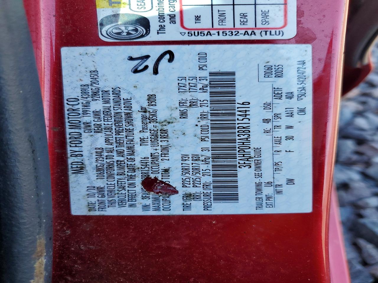 2011 FORD FUSION SE photo 12