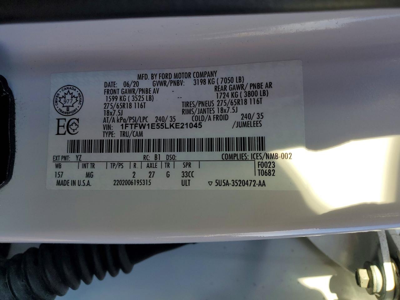 2020 FORD F150 SUPERCREW photo 23
