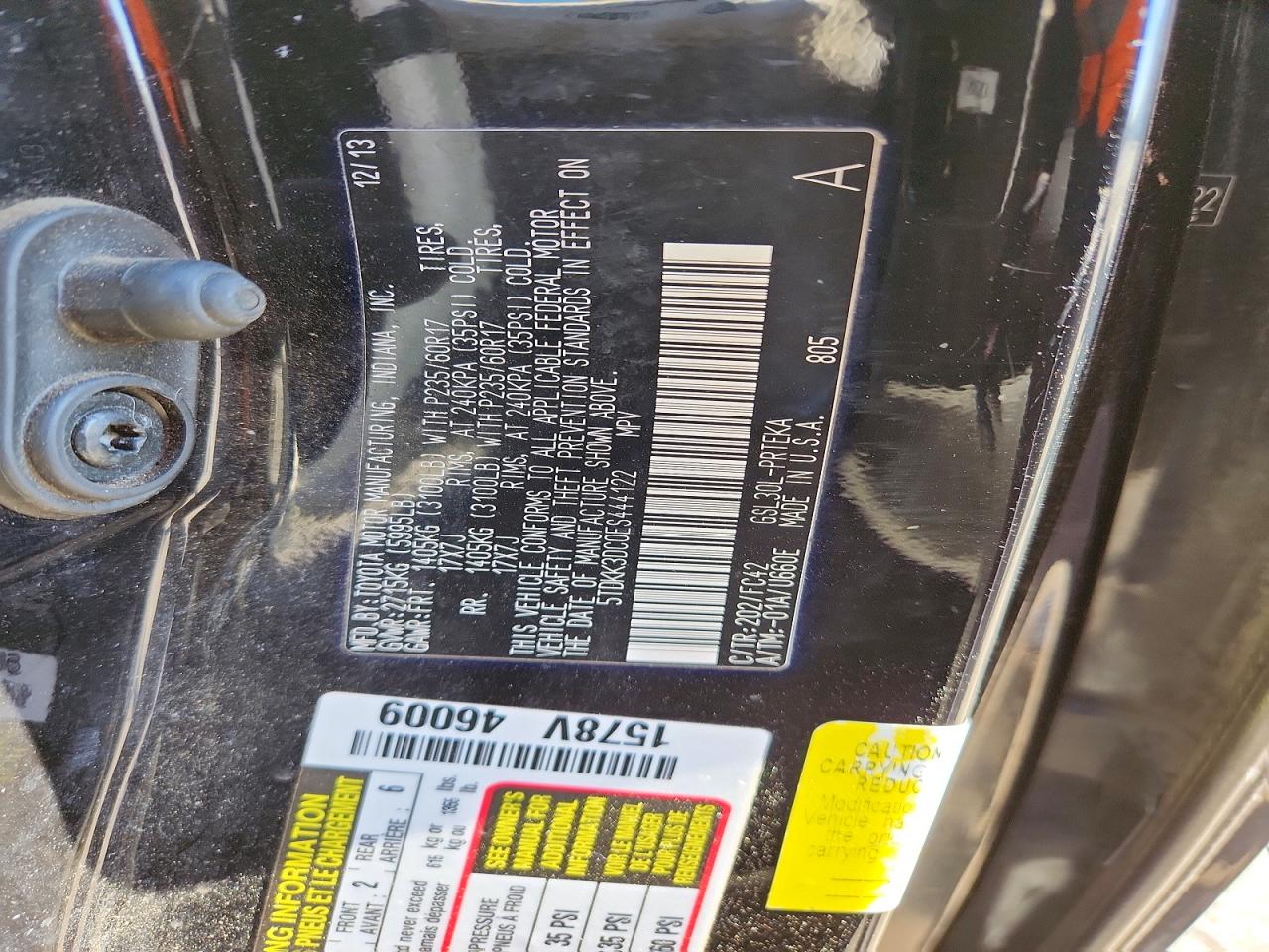 2014 TOYOTA SIENNA LE 8-PASSENGER photo 25