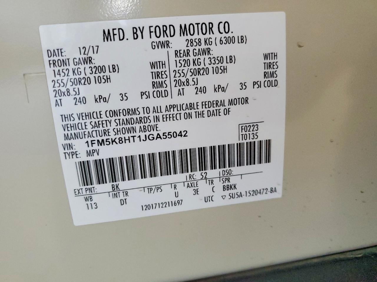 2018 FORD EXPLORER PLATINUM photo 25