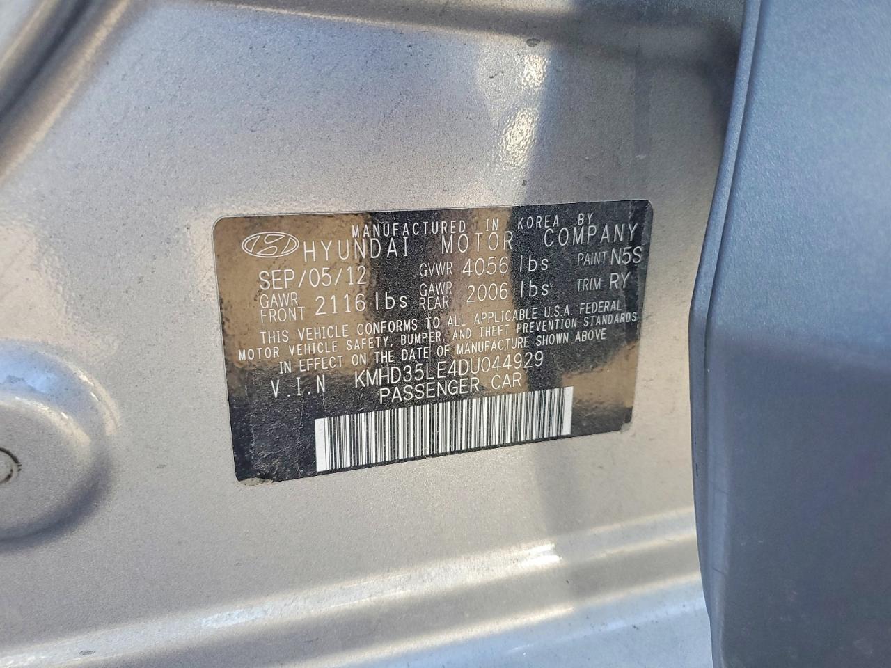 2013 HYUNDAI ELANTRA GT BASE photo 12