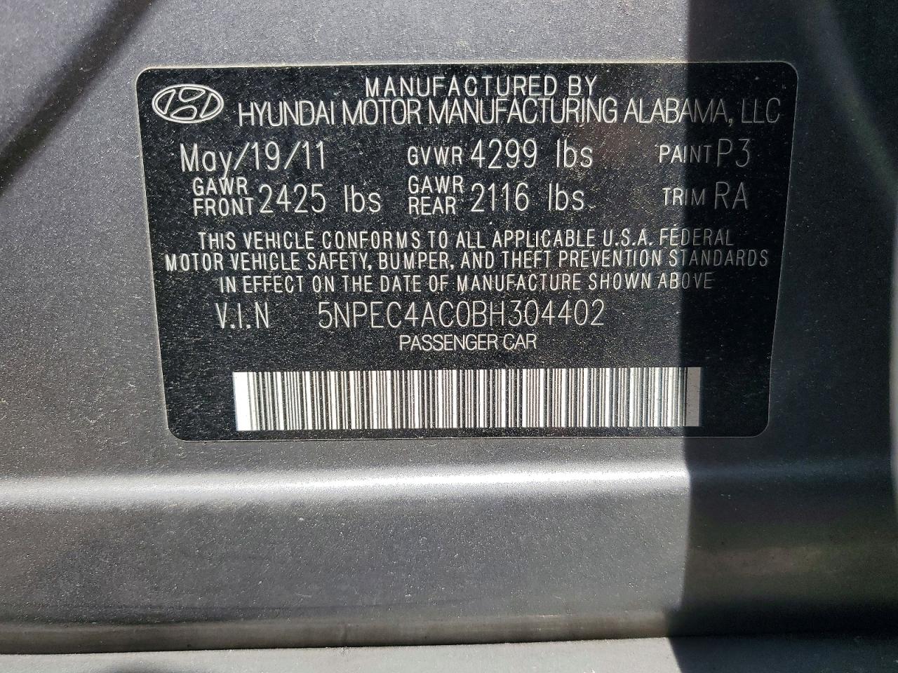 2011 HYUNDAI SONATA LIMITED photo 34