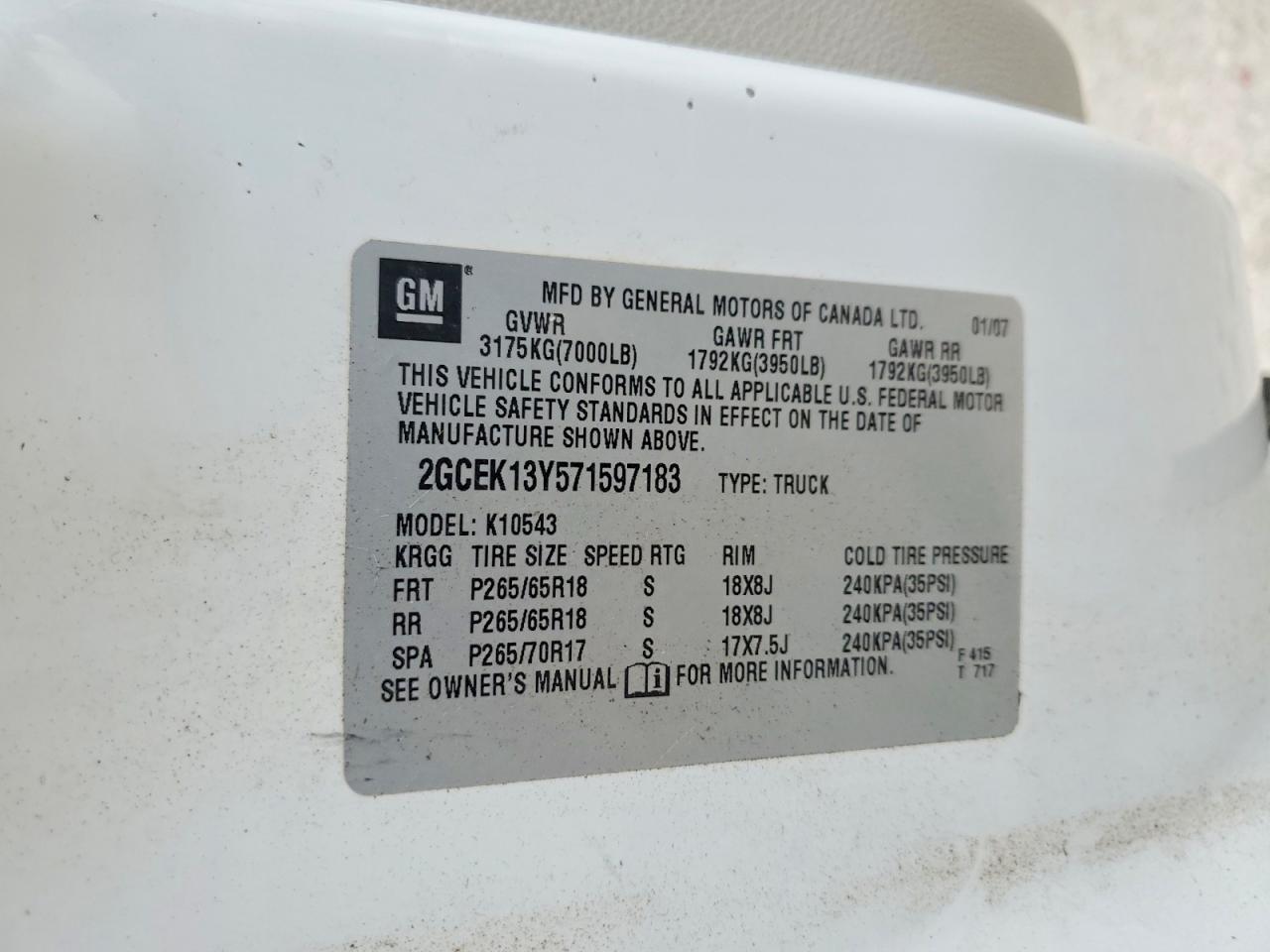 2007 CHEVROLET SILVERADO K1500 CREW CAB photo 23