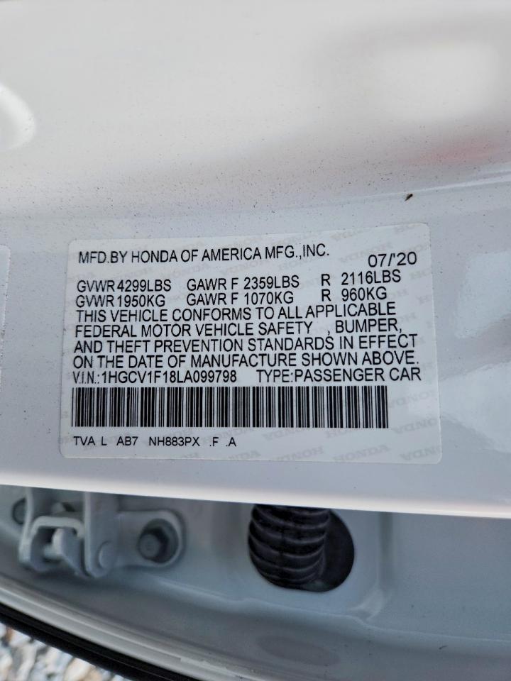 2020 HONDA ACCORD LX photo 34
