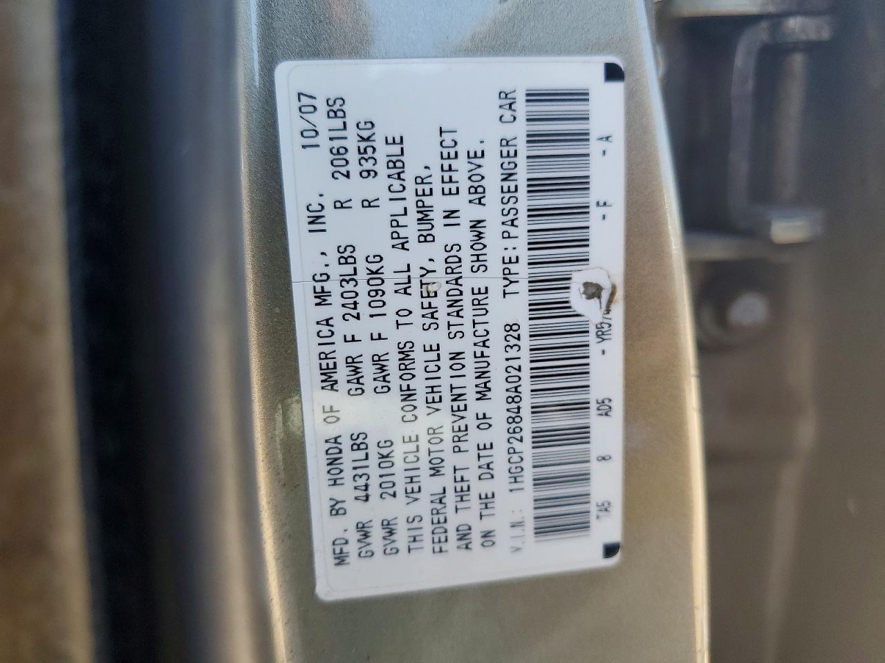 2008 HONDA ACCORD EXL photo 34