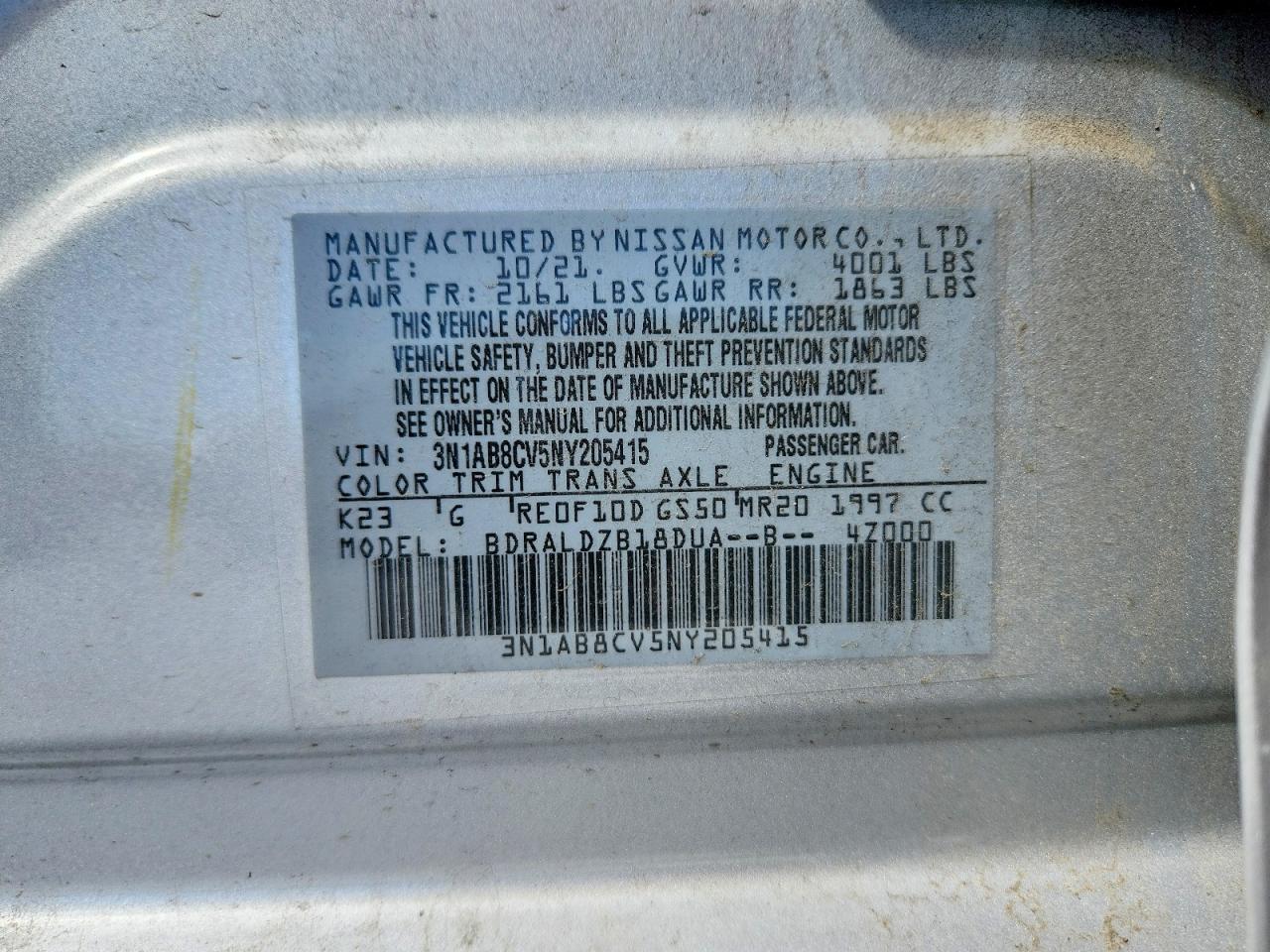 2022 NISSAN SENTRA SV photo 34