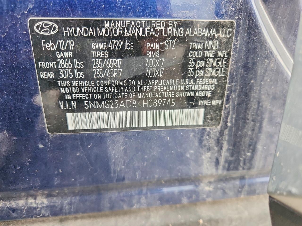 2019 HYUNDAI SANTA FE SE photo 23