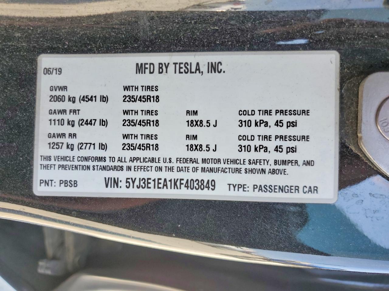 2019 TESLA MODEL 3 photo 25