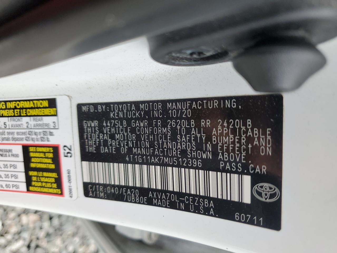 2021 TOYOTA CAMRY SE photo 23