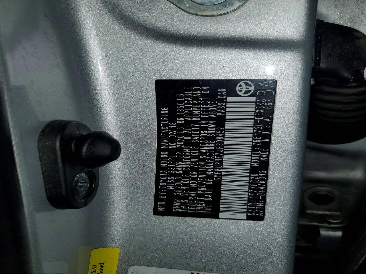 2018 TOYOTA COROLLA SE photo 25