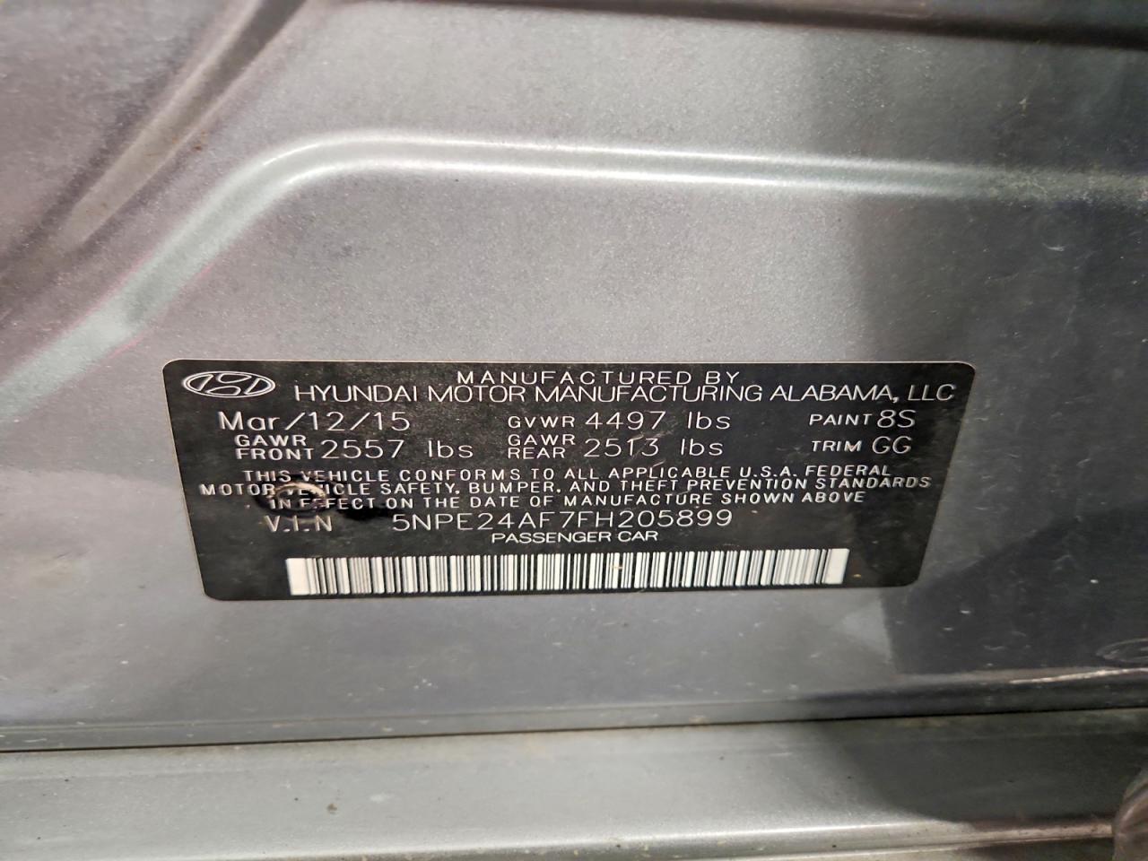 2015 HYUNDAI SONATA SE photo 25
