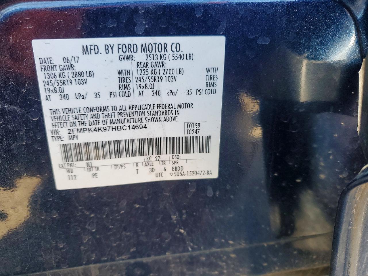 2017 FORD EDGE TITANIUM photo 13