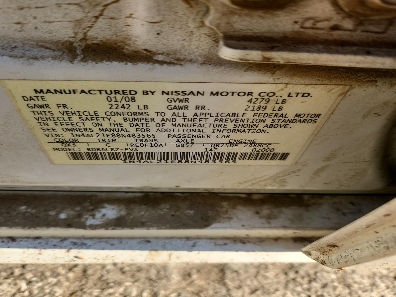 2008 NISSAN ALTIMA 2.5 photo 37