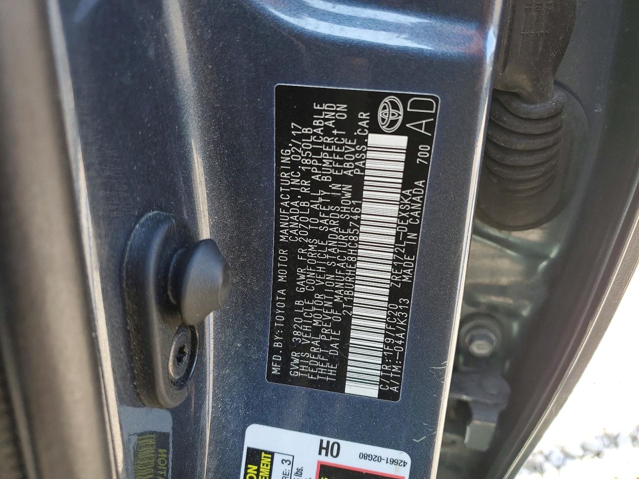2017 TOYOTA COROLLA SE photo 23