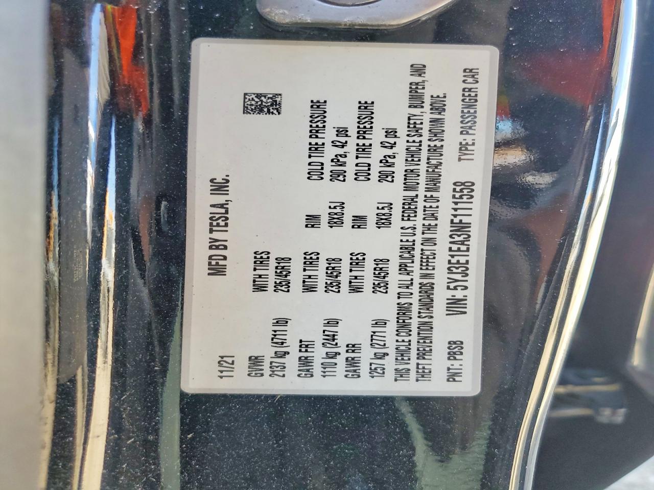 2022 TESLA MODEL 3 photo 25