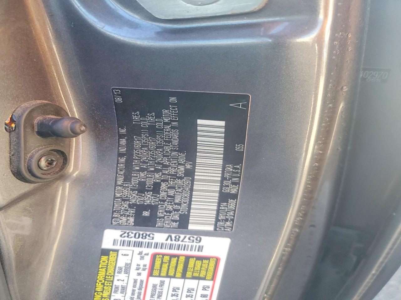 2013 TOYOTA SIENNA XLE 8-PASSENGER photo 13