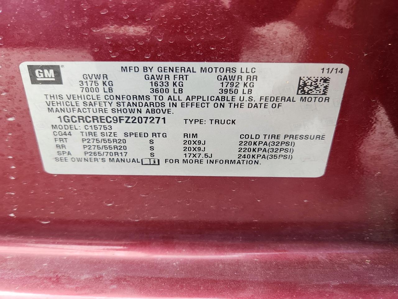2015 CHEVROLET SILVERADO C1500 LT photo 23