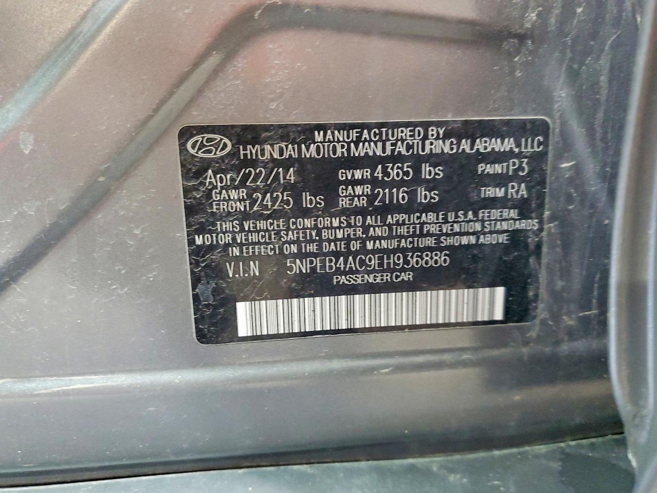 2014 HYUNDAI SONATA GLS photo 23