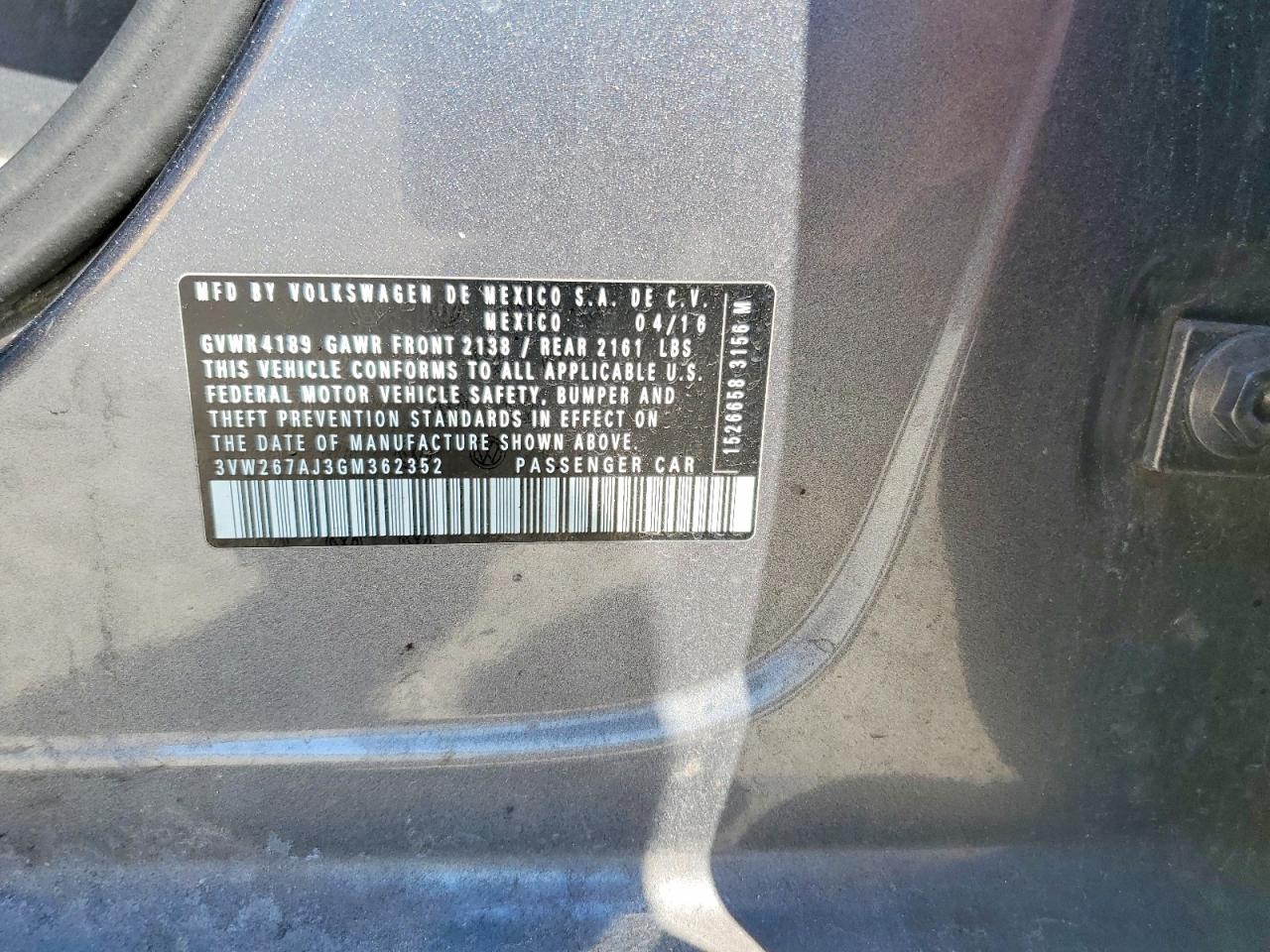 2016 VOLKSWAGEN JETTA S photo 34