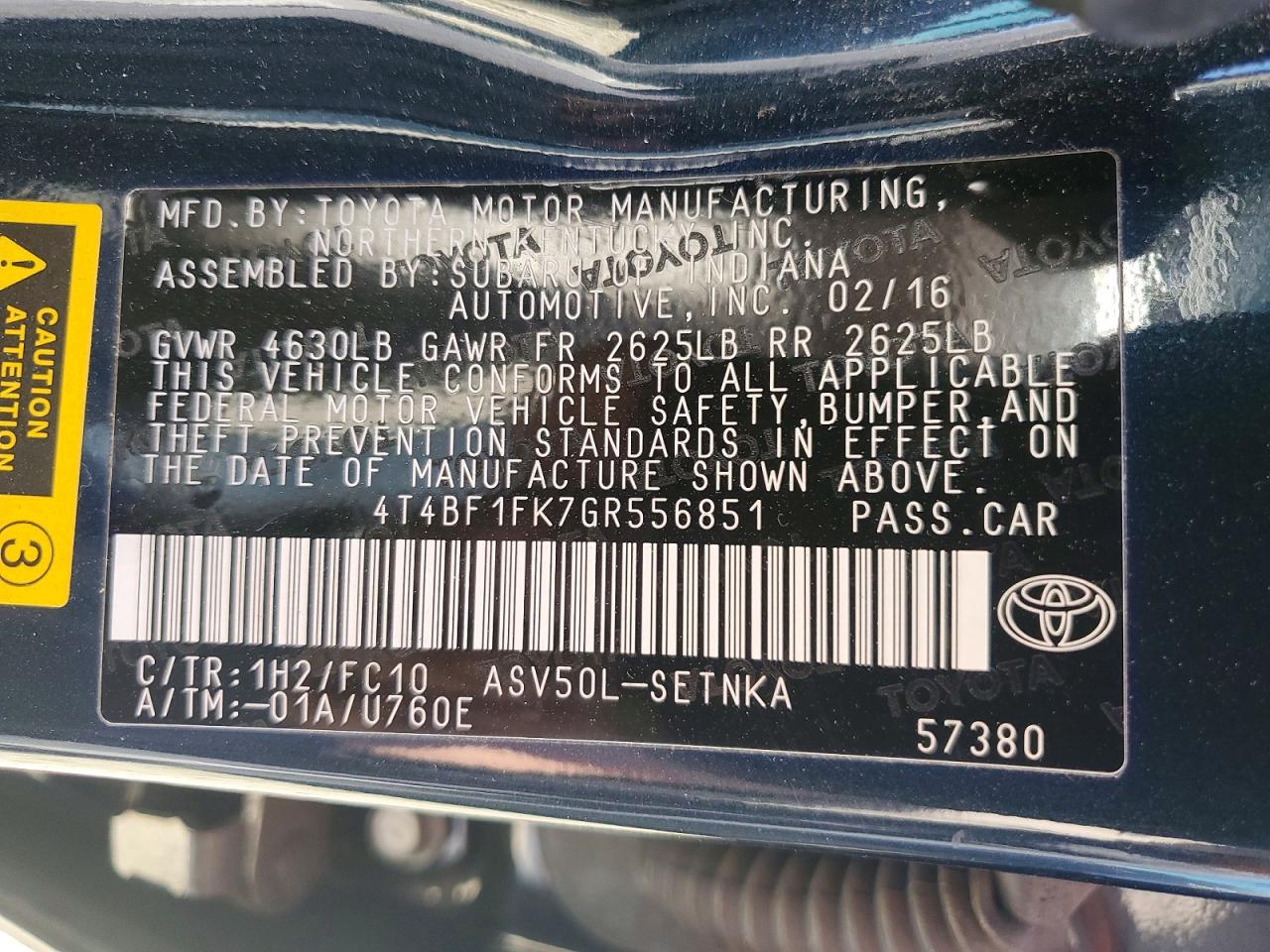 2016 TOYOTA CAMRY LE photo 25