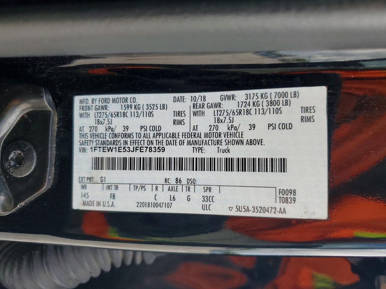 2018 FORD F150 SUPERCREW photo 23