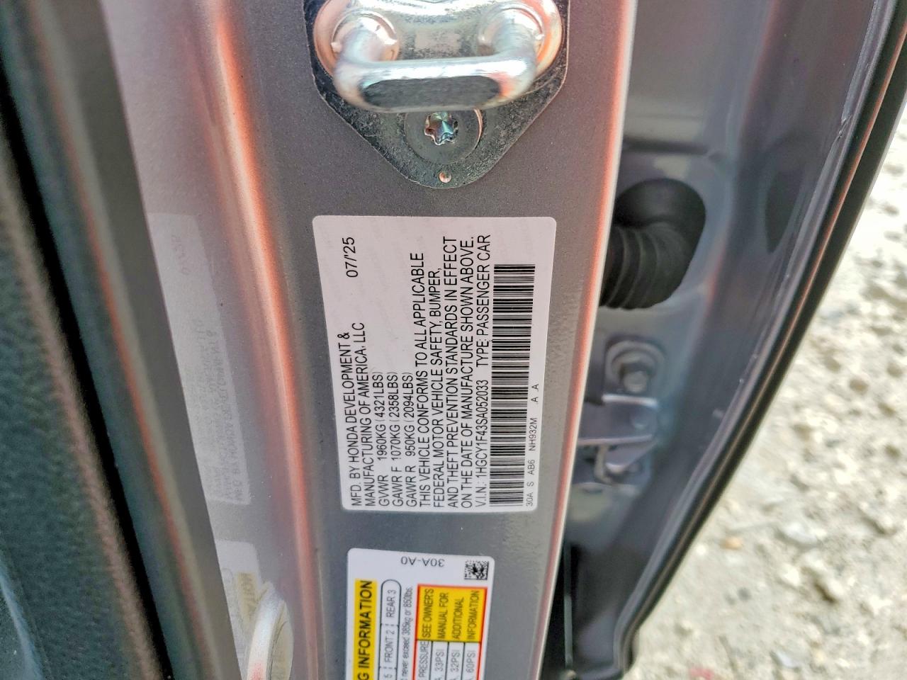 2025 HONDA ACCORD SE photo 23