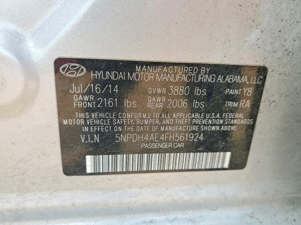 2015 HYUNDAI ELANTRA SE photo 23