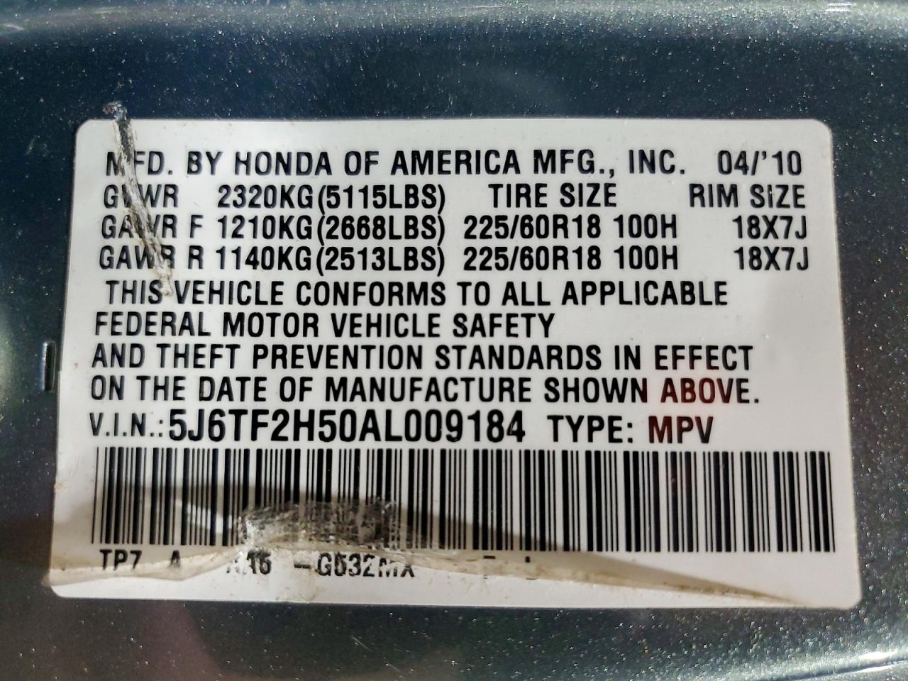 2010 HONDA ACCORD CROSSTOUR EXL photo 13
