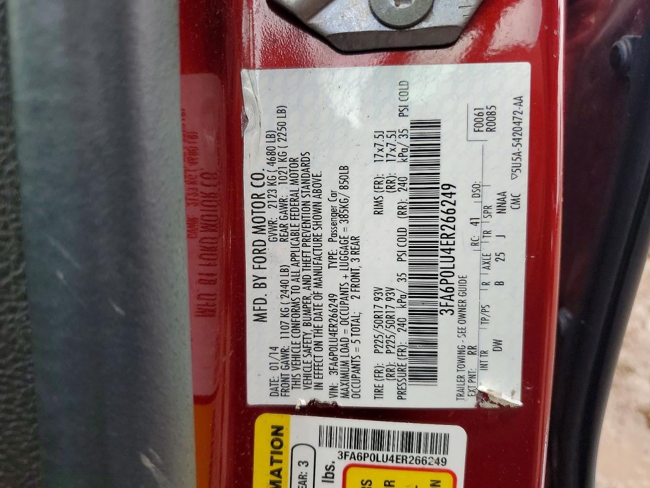 2014 FORD FUSION SE HYBRID photo 23