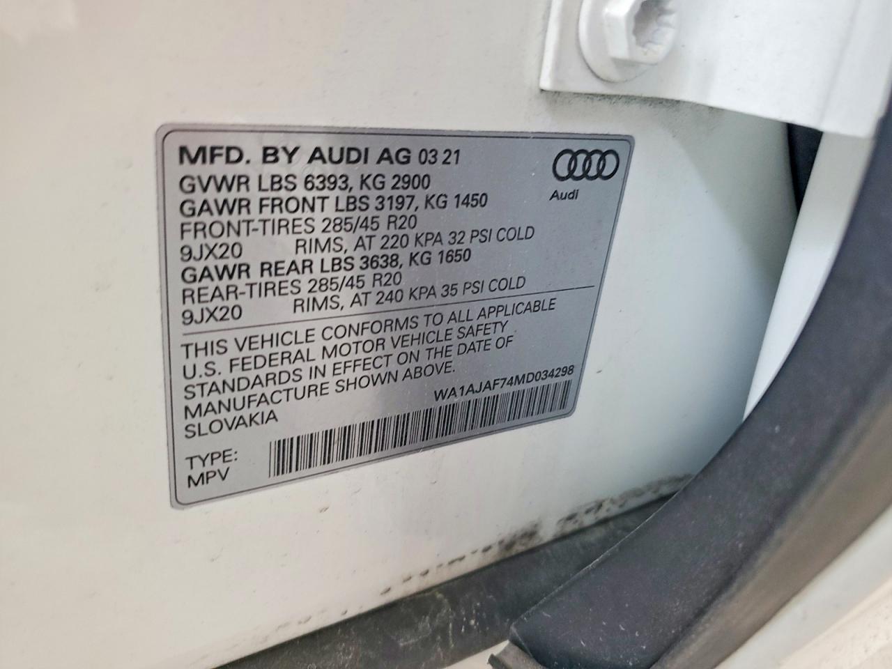 2021 AUDI Q7 PREMIUM photo 40