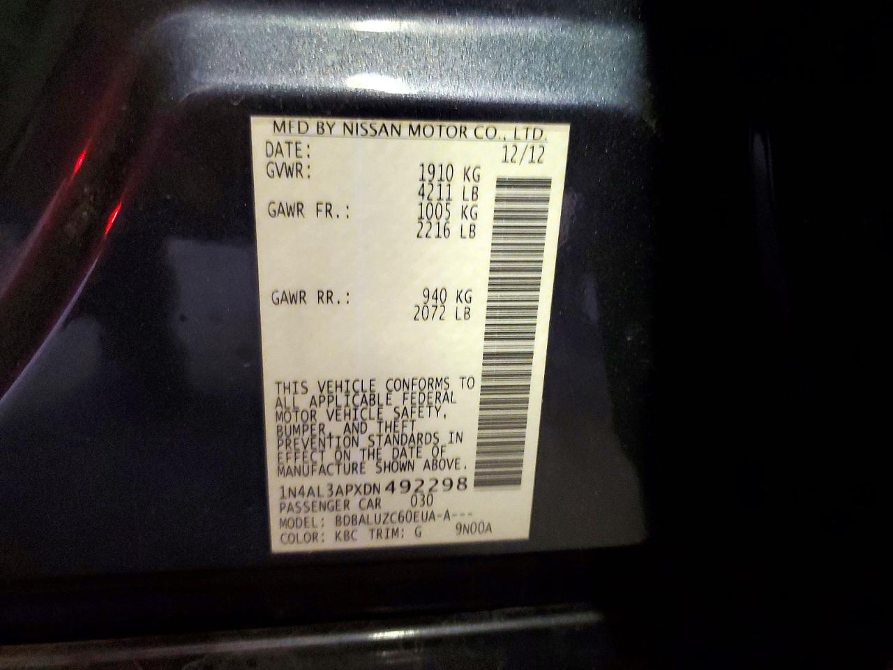 2013 NISSAN ALTIMA 2.5 photo 34