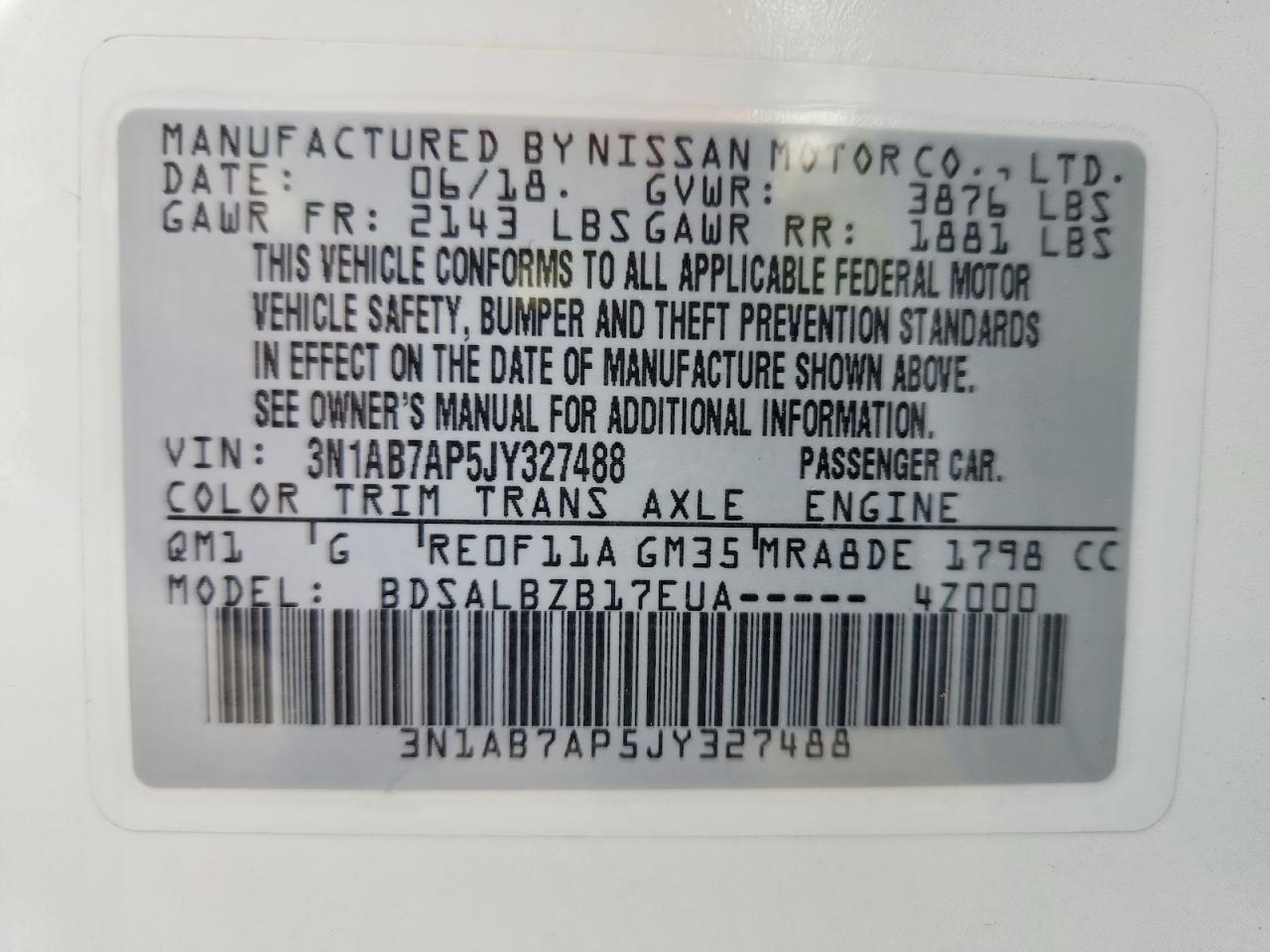 2018 NISSAN SENTRA S photo 37