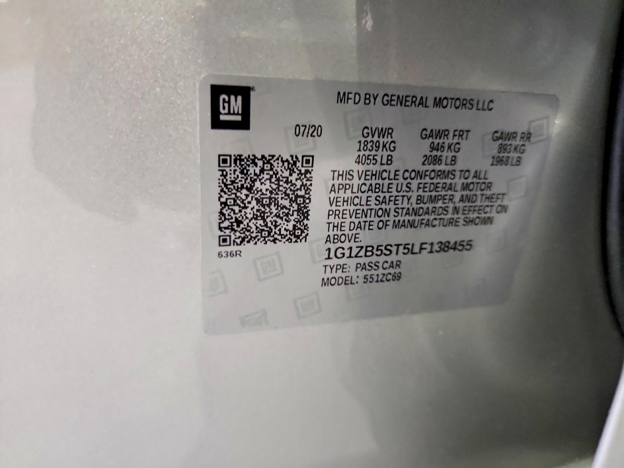 2020 CHEVROLET MALIBU LS photo 12