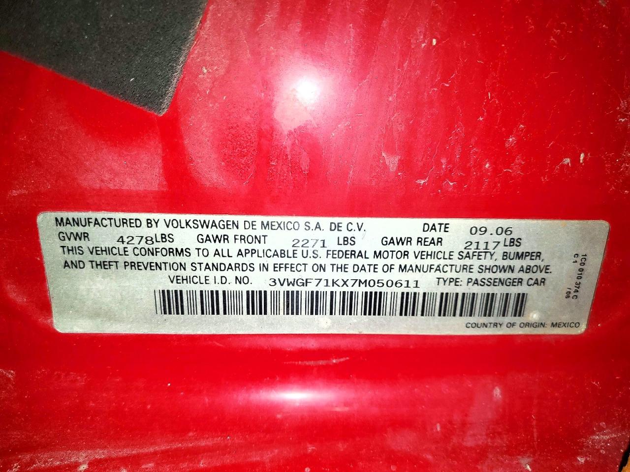 2007 VOLKSWAGEN JETTA photo 23