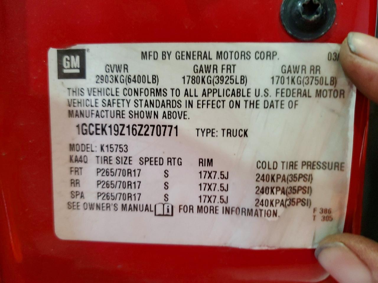 2006 CHEVROLET SILVERADO K1500 photo 23