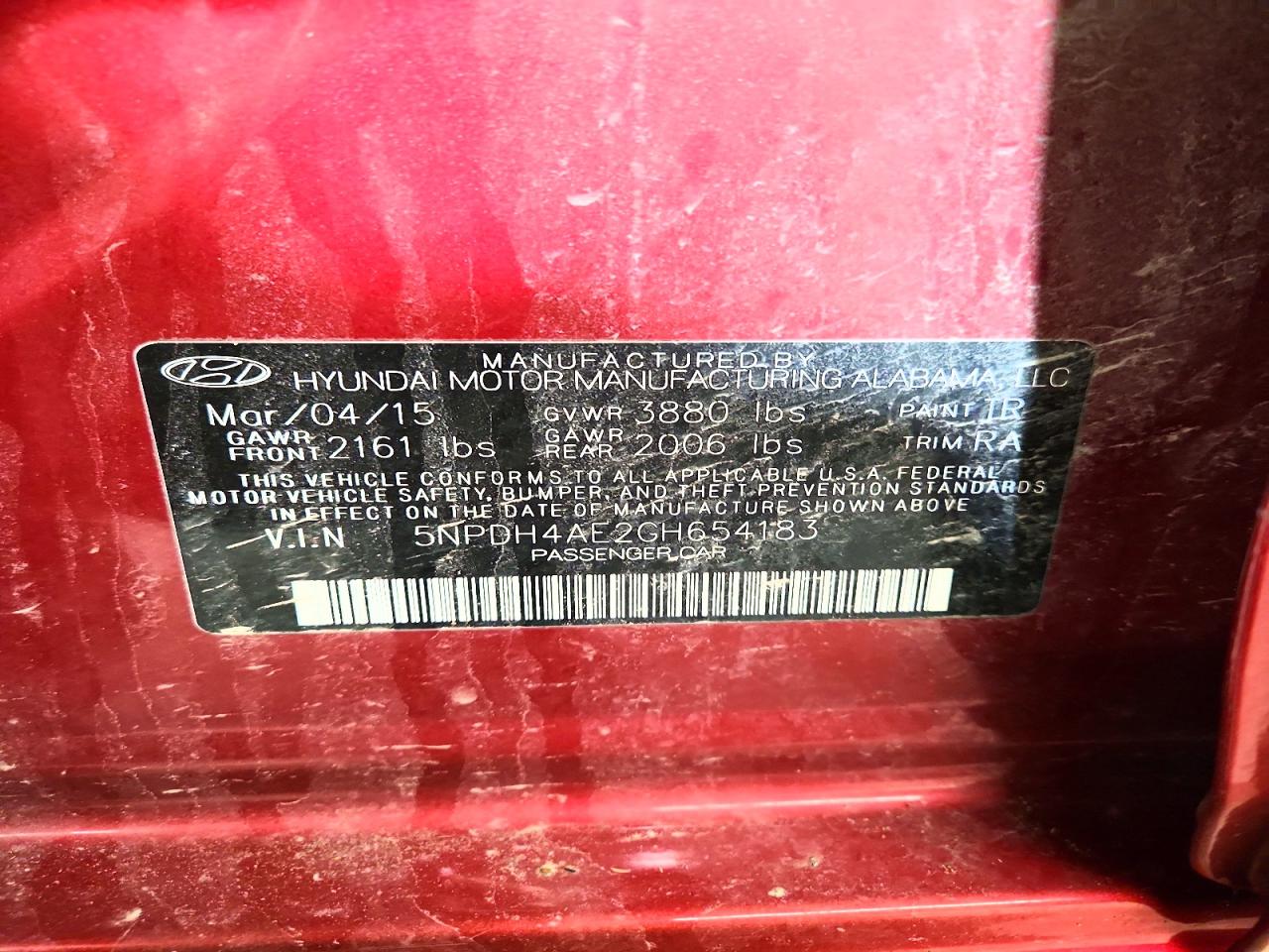 2016 HYUNDAI ELANTRA SE photo 25