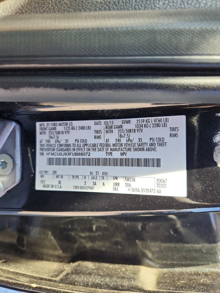 2015 FORD ESCAPE TITANIUM photo 25