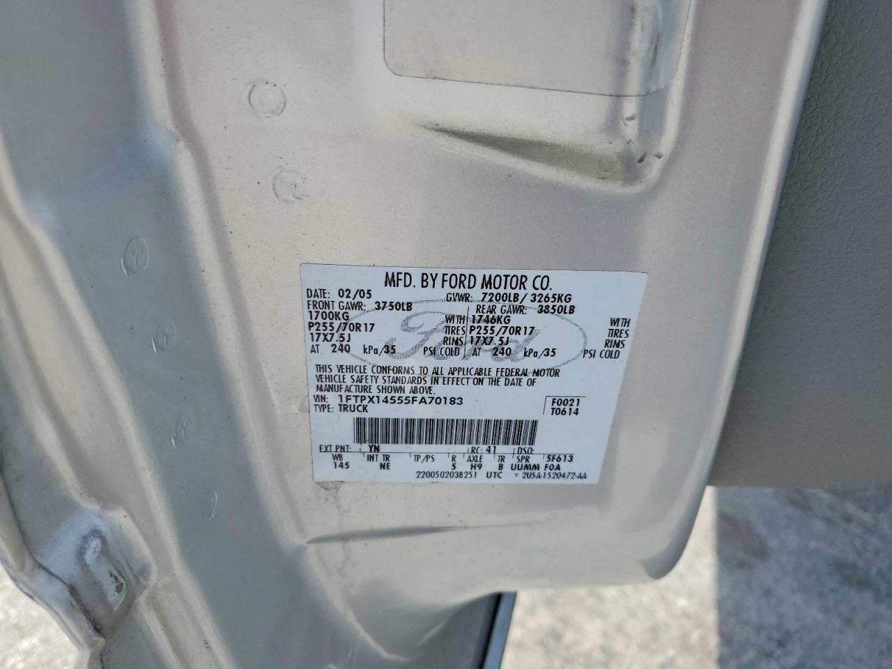 2005 FORD F150 photo 12
