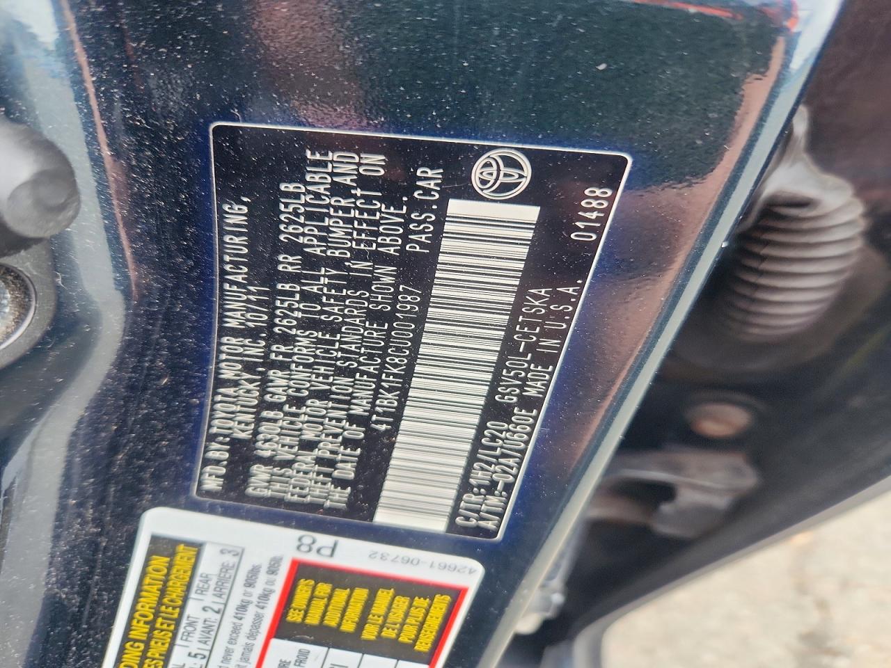 2012 TOYOTA CAMRY SE V6 photo 23