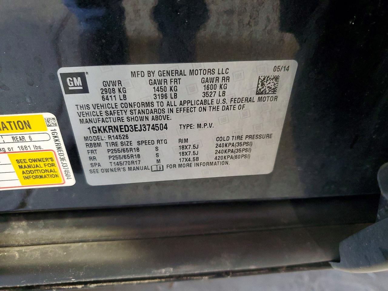 2014 GMC ACADIA SLE photo 37