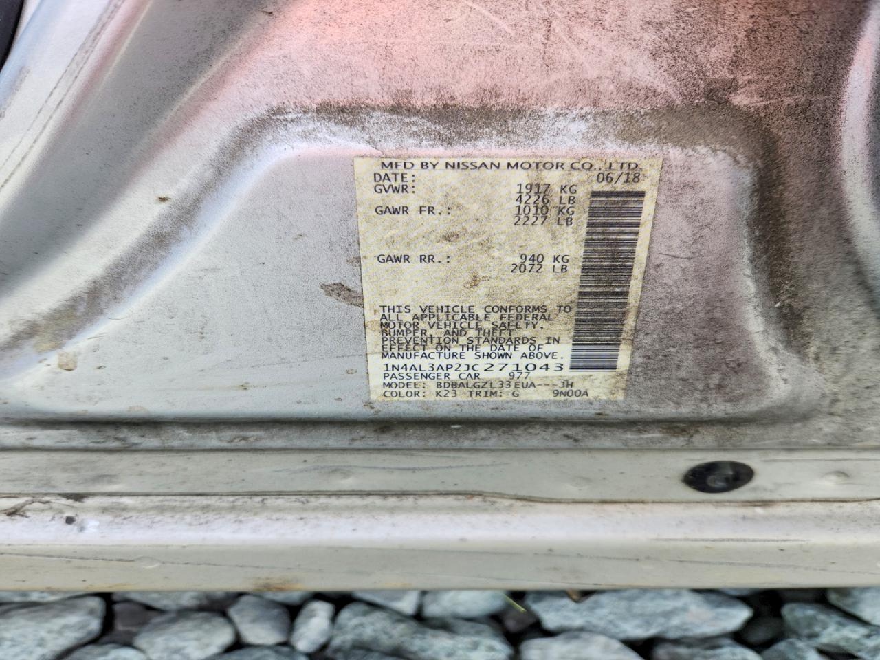 2018 NISSAN ALTIMA 2.5 S photo 12