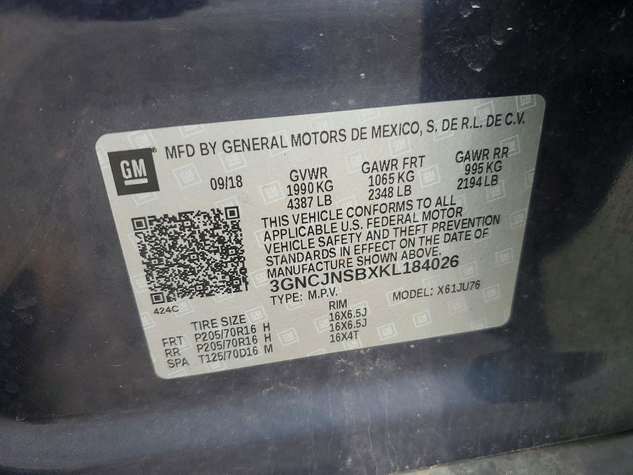 2019 CHEVROLET TRAX LS photo 27
