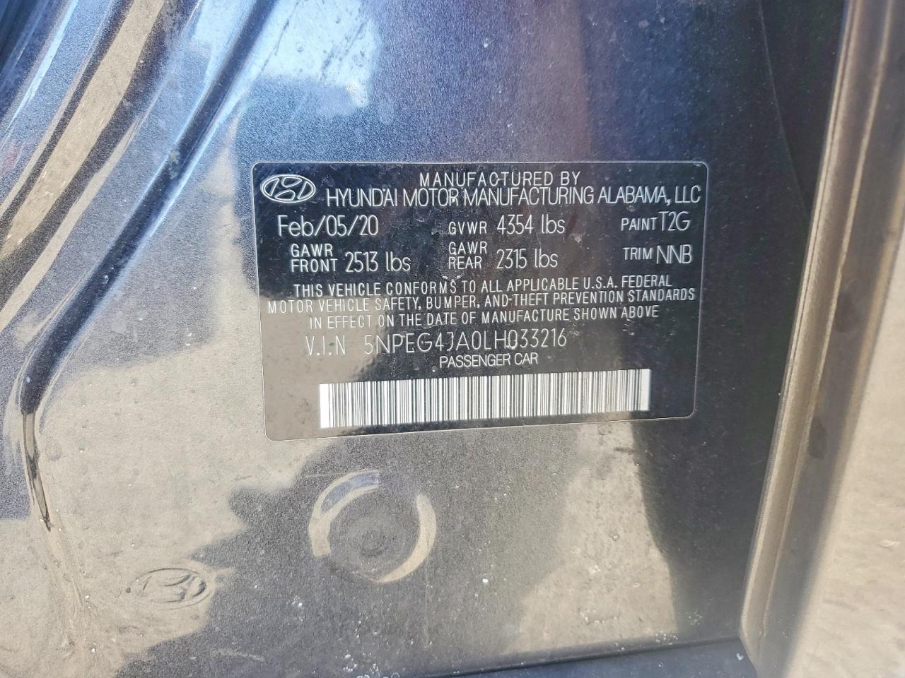 2020 HYUNDAI SONATA SE photo 12