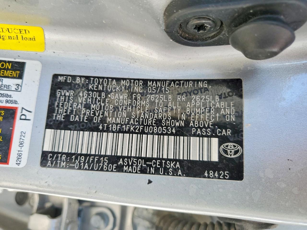 2015 TOYOTA CAMRY SE photo 23