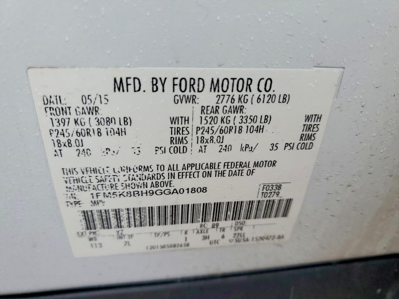 2016 FORD EXPLORER photo 37